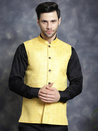 Men's Woven Design Nehru Jacket