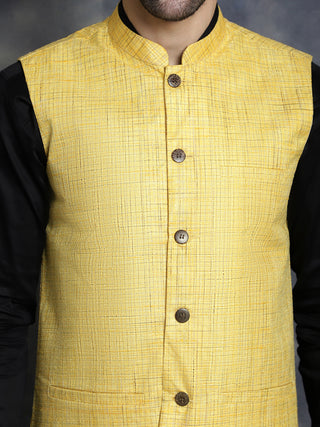 Men's Woven Design Nehru Jacket