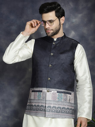 Men's Printed Nehru Jacket