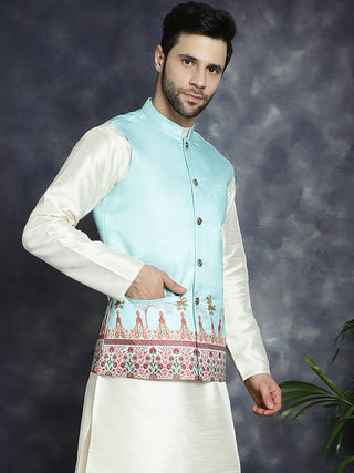 Men's Printed Nehru Jacket