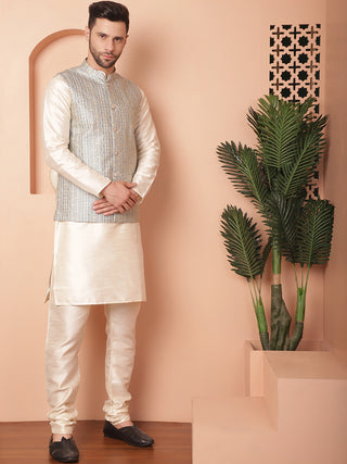 Men's Woven Design Nehru Jacket