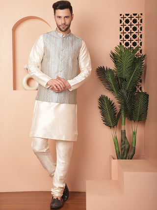 Men's Woven Design Nehru Jacket