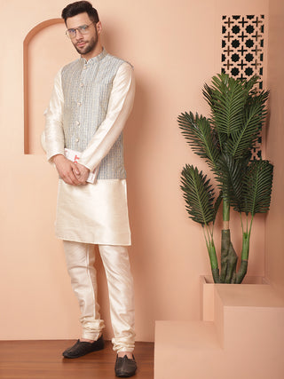 Men's Woven Design Nehru Jacket