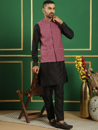 Men's Sequins Velvet Nehru Jacket