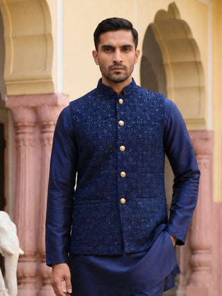 Men's Sequins Velvet Nehru Jacket