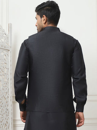 Embroidered Silk Blend Nehru Jacket