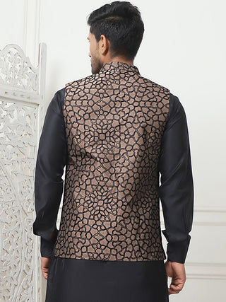 Embroidered Silk Blend Nehru Jacket