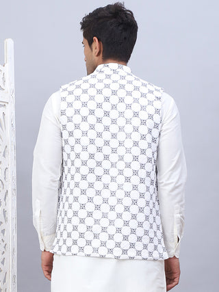 Embroidered Viscose Rayon Nehru Jacket