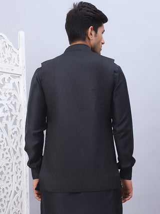 Embroidered Silk Blend Nehru Jacket