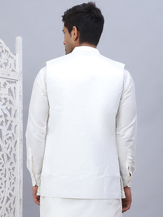 Embroidered Silk Blend Nehru Jacket