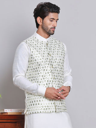 Embroidered Nehru Jacket For Men