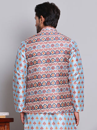 Digital Printed Nehru Jacket For Men