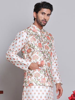 Digital Printed Nehru Jacket For Men