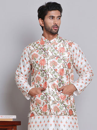 Digital Printed Nehru Jacket For Men