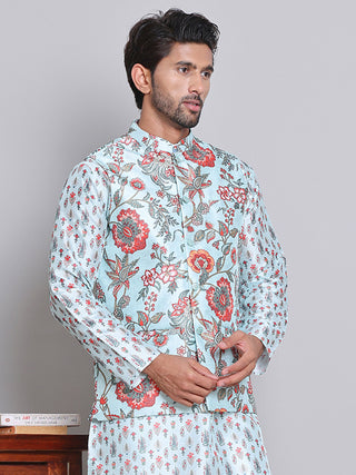 Digital Printed Nehru Jacket For Men