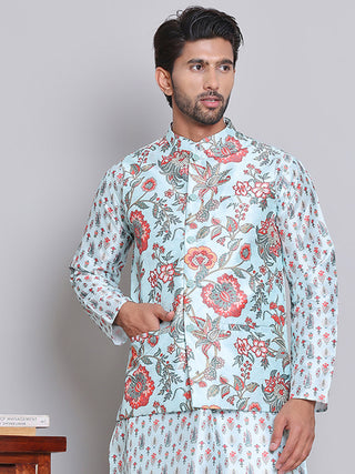 Digital Printed Nehru Jacket For Men