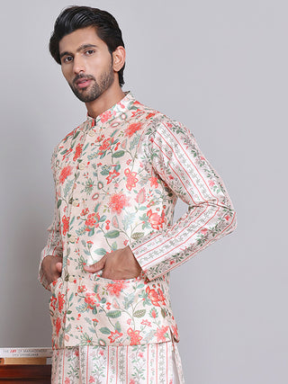 Digital Printed Nehru Jacket For Men