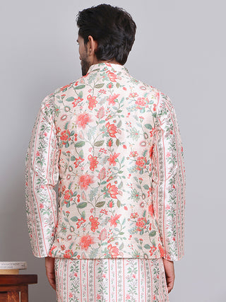 Digital Printed Nehru Jacket For Men