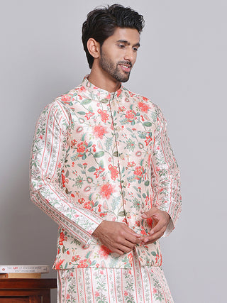 Digital Printed Nehru Jacket For Men