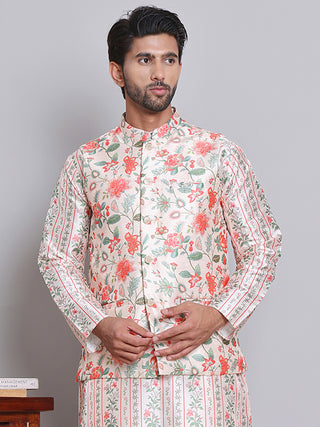 Digital Printed Nehru Jacket For Men