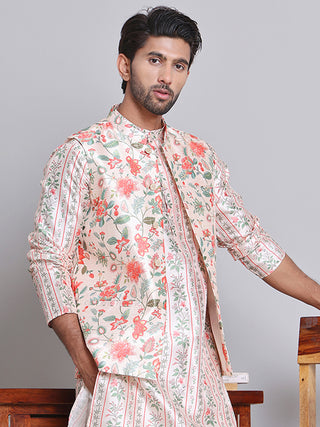 Digital Printed Nehru Jacket For Men