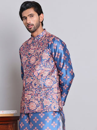 Digital Printed Nehru Jacket For Men