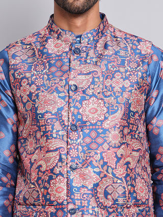 Digital Printed Nehru Jacket For Men