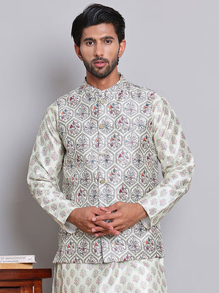 Digital Printed Nehru Jacket For Men