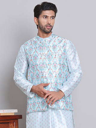 Digital Printed Nehru Jacket For Men