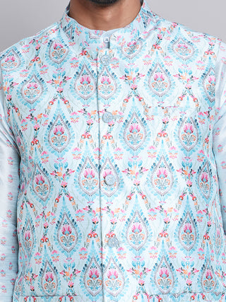 Digital Printed Nehru Jacket For Men