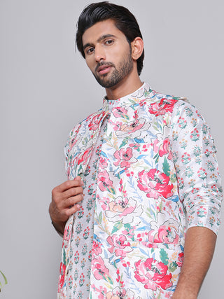 Digital Printed Nehru Jacket For Men