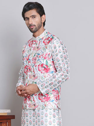 Digital Printed Nehru Jacket For Men