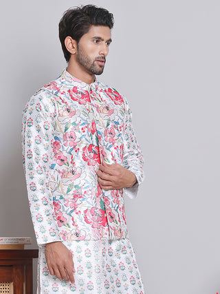 Digital Printed Nehru Jacket For Men