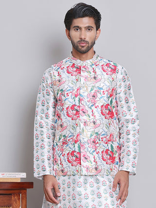 Digital Printed Nehru Jacket For Men