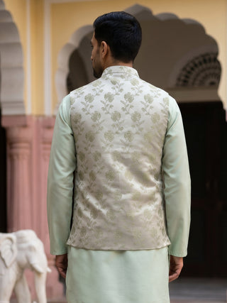 Embossed Nehru Jacket for Men
