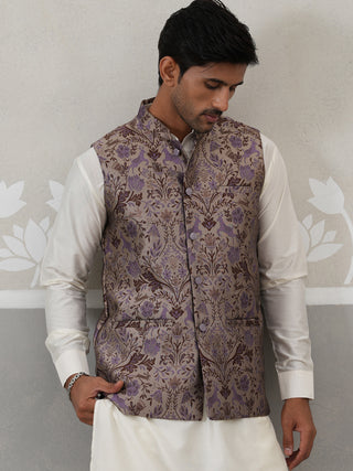 Traditional Woven Jacquard Nehru Jacket
