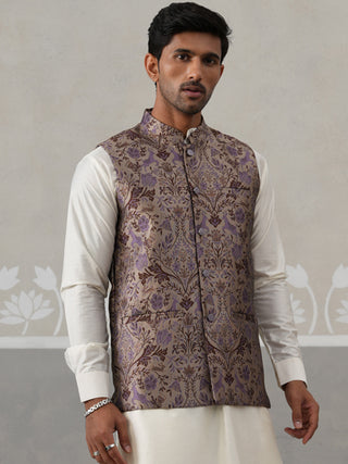Traditional Woven Jacquard Nehru Jacket