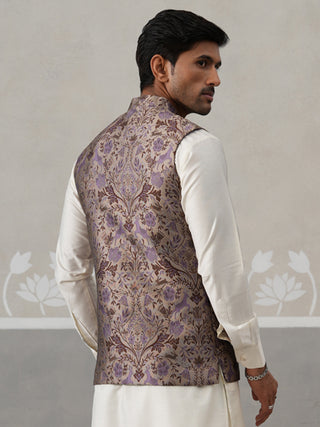 Traditional Woven Jacquard Nehru Jacket