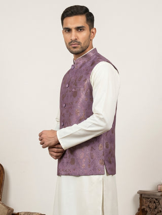 Traditional Woven Jacquard Nehru Jacket