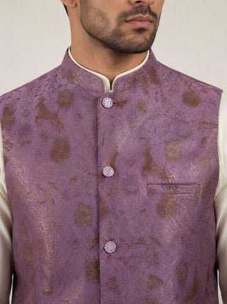 Traditional Woven Jacquard Nehru Jacket