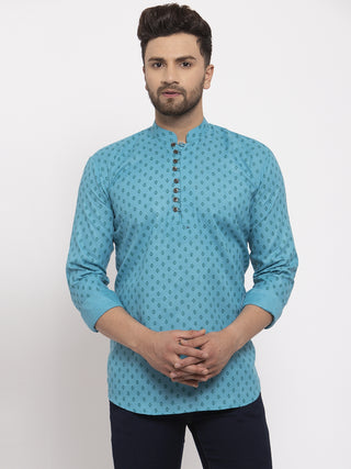 Jompers Men's Cotton Printed Kurta