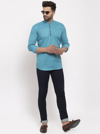 Jompers Men's Cotton Printed Kurta