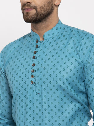 Jompers Men's Cotton Printed Kurta