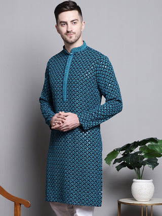 Sequin Embroidered Pure Cotton Kurtas