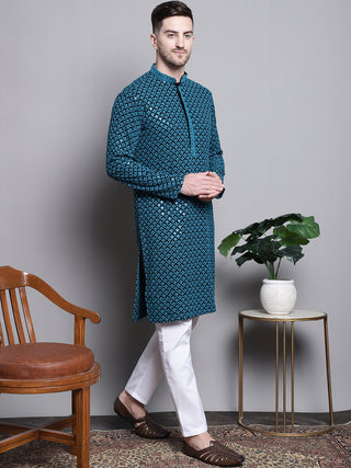 Sequin Embroidered Pure Cotton Kurtas