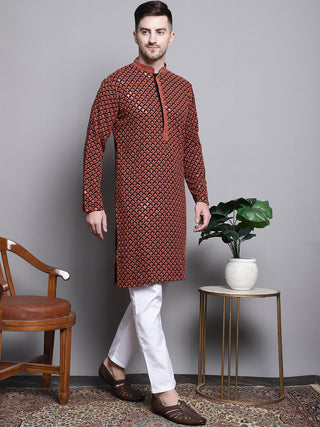 Sequin Embroidered Pure Cotton Kurtas