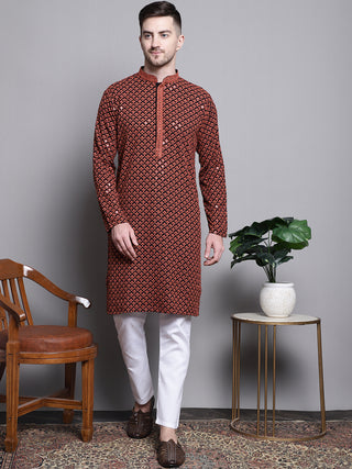 Sequin Embroidered Pure Cotton Kurtas