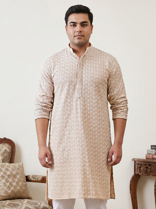 Sequin Embroidered Pure Cotton Kurta