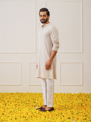 Sequin Embroidered Pure Cotton Kurta only
