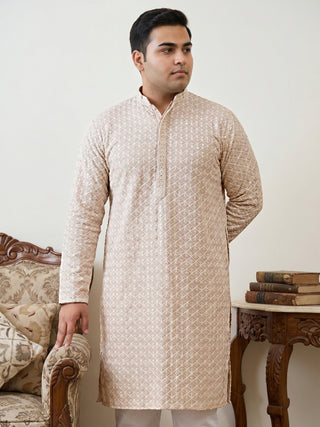 Sequin Embroidered Pure Cotton Kurta